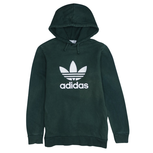 Adidas 90's Vintage Green Spellout Pullover Hoodie XSmall