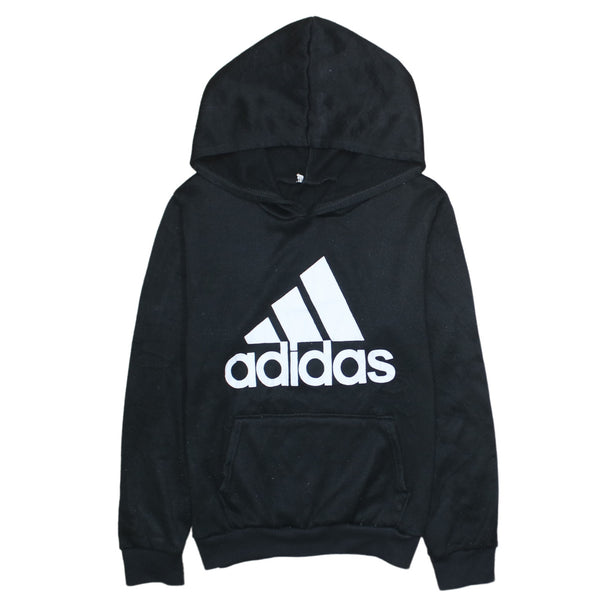 Adidas Vintage 90s Spellout Pullover Hoodie XSmall Black Cotton