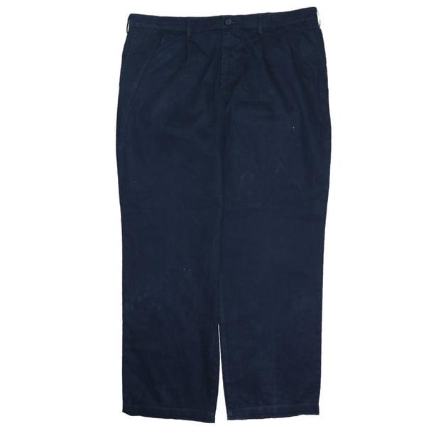 Dockers 90's Lightwash Straight Leg Baggy Trousers / Pants 42 Navy Blue