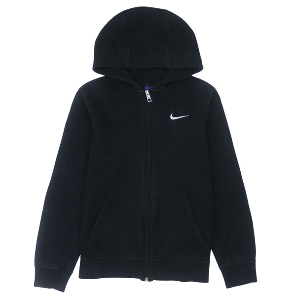 Nike 90's Black Swoosh Full Zip Up Hoodie Large