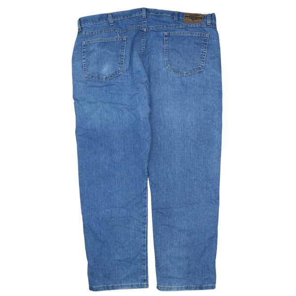 Vintage Wrangler 90's Women's Blue Baggy Straight Leg Trousers 42
