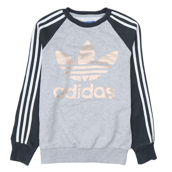 Adidas 90's Spellout Crew Neck Sweatshirt Small  Grey