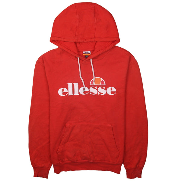 Ellesse 90's Vintage Orange Spellout Pullover Hoodie XXLarge