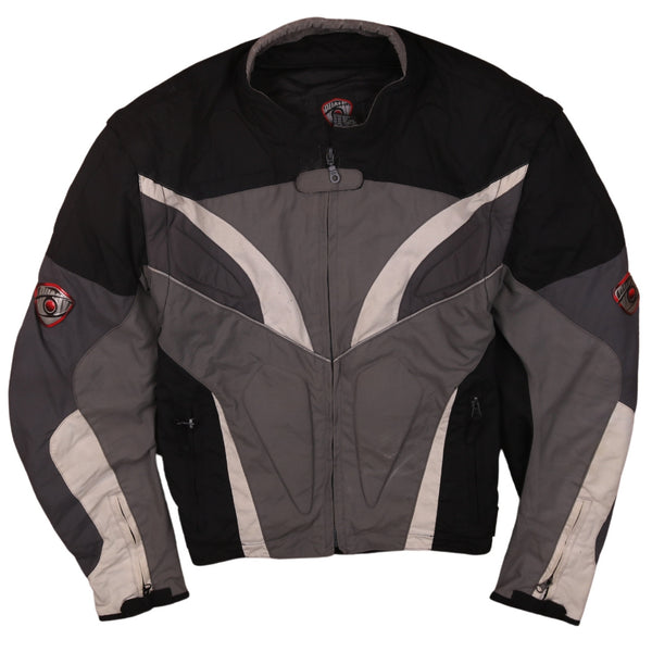 Active 90's Heavyweight Motorcycle Jacket Windbreaker Medium (missing sizing label) Black