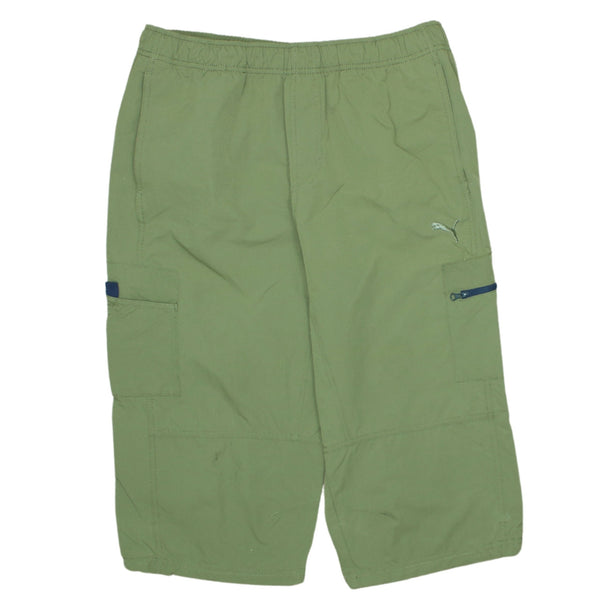 Puma 90's Elasticated Waistband Drawstring Baggy Straight Leg Pants XXLarge (2XL) Green
