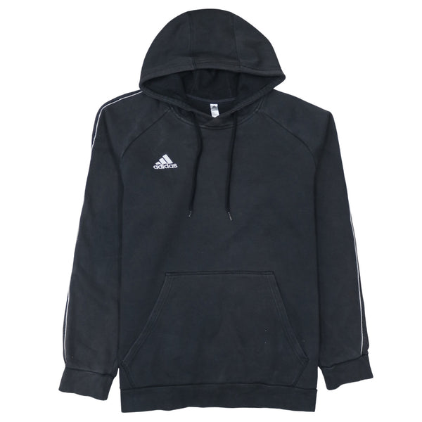 Adidas 90's Drawstring Pockets Pullover Hoodie XLarge Black