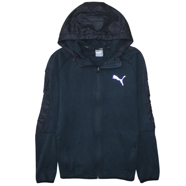Puma 90's Lightweight Full Zip Up Hoodie Medium Black