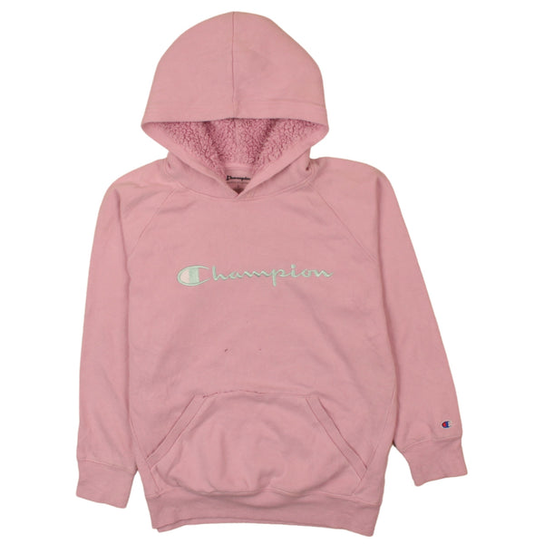 Vintage 90's Champion Pink Spellout Hoodie Women's L Pullover