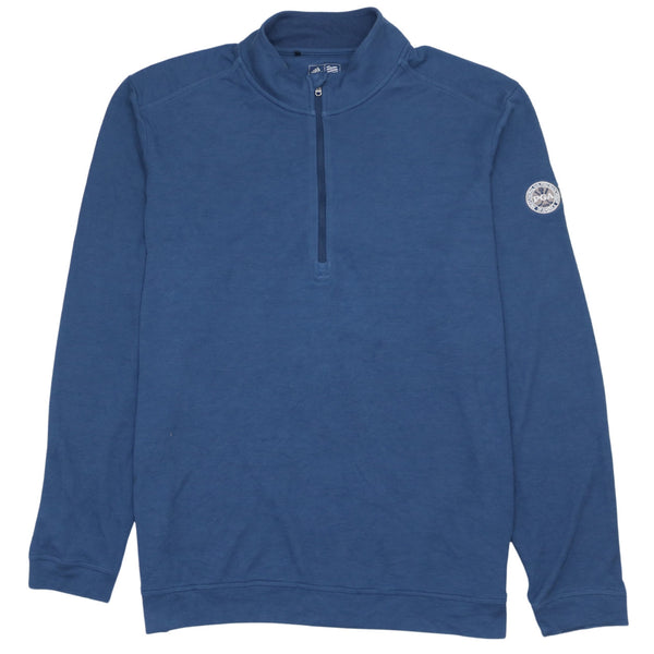 Adidas 90's Vintage Heavyweight Quarter Zip Sweatshirt L Navy Blue