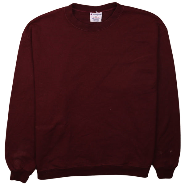 Champion 90's Heavyweight Crew Neck Plain Sweatshirt XLarge Burgundy Red