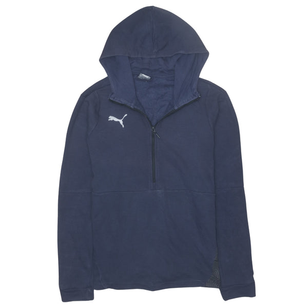 Puma 90's Sportswear Half Zip Hoodie Medium Blue