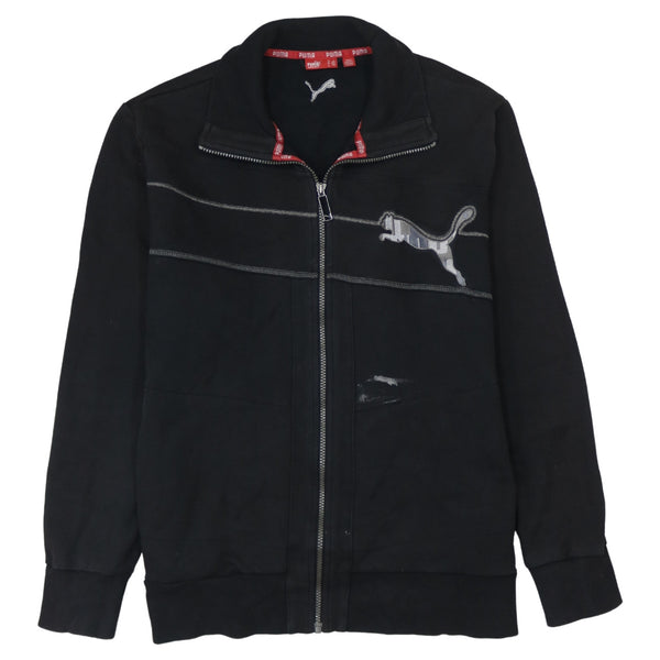 Puma 90's Vintage Lightweight Full Zip Jacket Large Black Sweatshirt