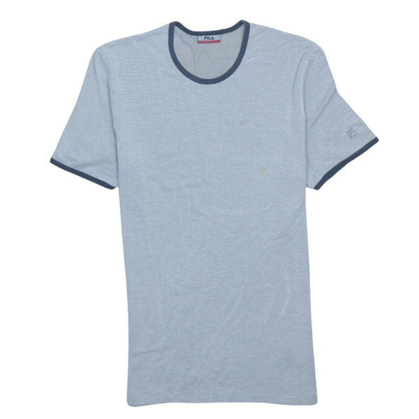 Fila 90's Grey Crew Neck T-Shirt Men's Small, Retro Vintage Style