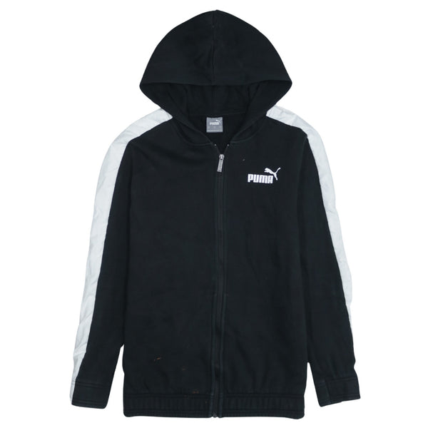 Puma 90's Lightweight Full Zip Up Hoodie Small Black