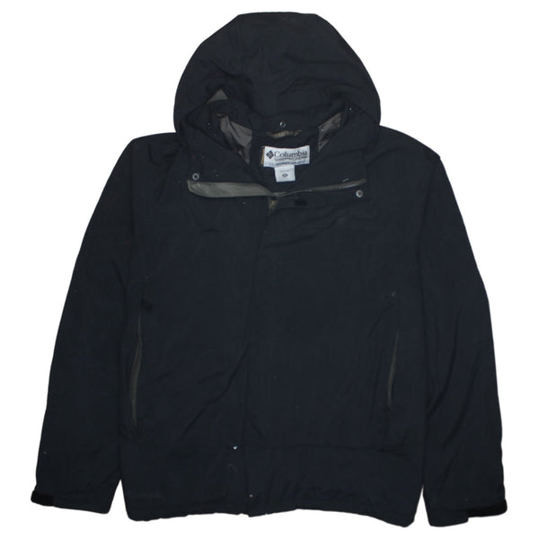 Columbia 90's Hooded Full Zip Up Windbreaker XXLarge (2XL) Black