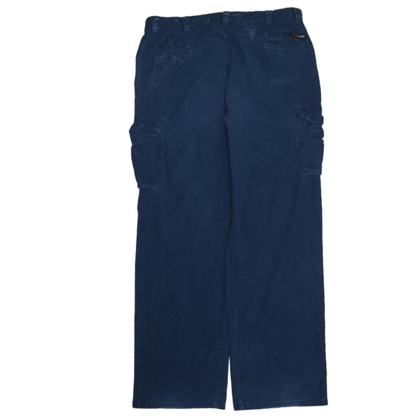 Wrangler 90's Straight Leg Baggy Trousers / Pants 38 Navy Blue