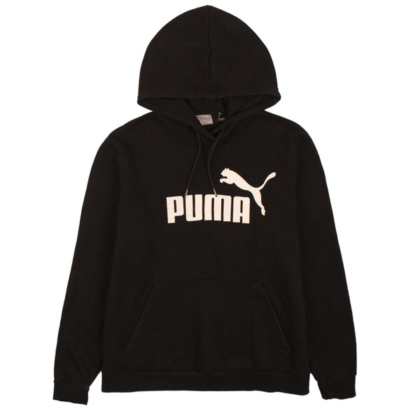 Puma Vintage 90's Spellout Hoodie XXLarge 2XL Black Pullover