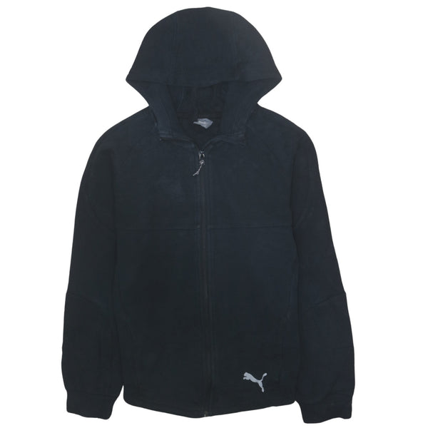 Puma 90's Vintage Black Sportswear Hoodie XLarge Full Zip Up
