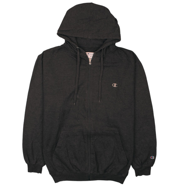 Champion 90's Grey Reverse Weave Hoodie XL with Drawstring Pockets