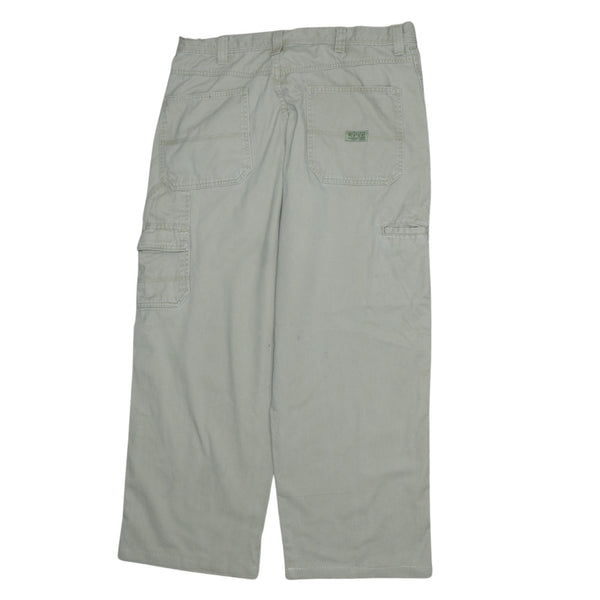 Wrangler 90's Straight Leg Baggy Trousers / Pants 36 Beige Cream