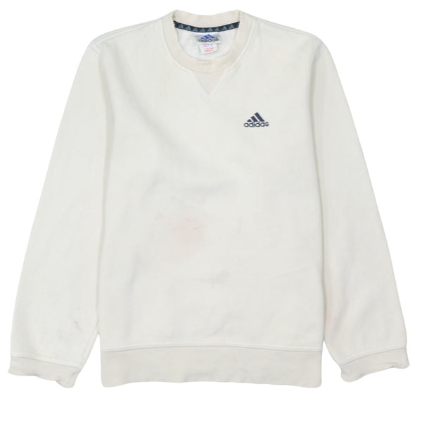 Adidas 90's Lightweight Crew Neck Sweatshirt Small  Beige Cream