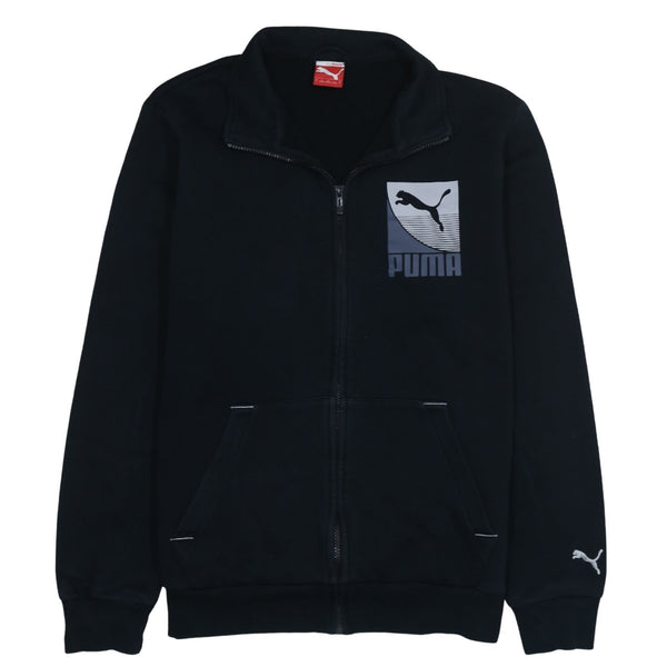 Puma 90's Lightweight Full Zip Up Sweatshirt Large Black