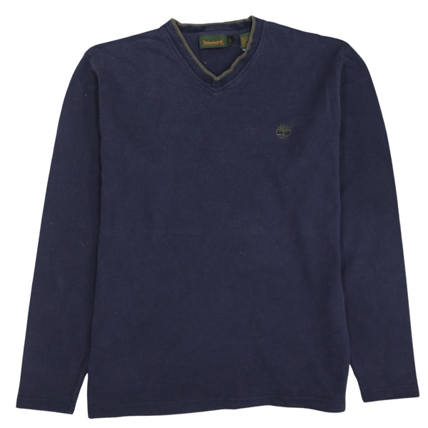 Timberland 90's Lightweight V Neck Sweatshirt Medium Navy Blue