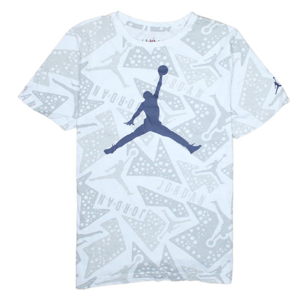 Jordan 90's Spellout Short Sleeves T Shirt Large Grey