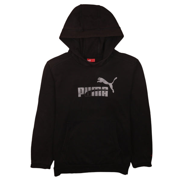 PUMA Vintage 90's Black Spellout Pullover Hoodie for Women 2XL