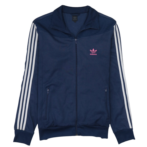 Adidas 90's Striped Sleeve Full Zip Up Sweatshirt XLarge Navy Blue
