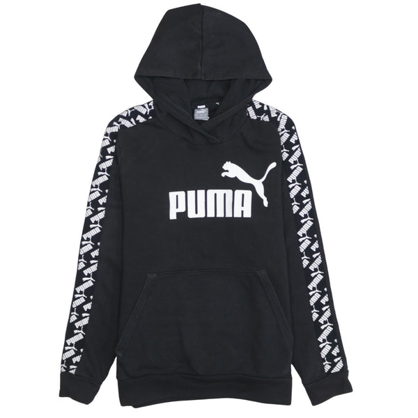 Puma 90's Spellout Pullover Hoodie Large Black