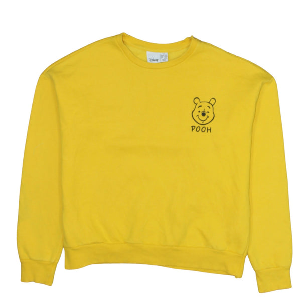 Disney 90's Winnie The Pooh Crew Neck Sweatshirt Small Yellow