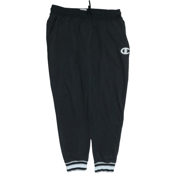 Champion 90's Vintage Elastic Waistband Drawstring Joggers Sweatpants for Men Large Black