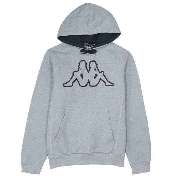 Kappa 90's Grey Spellout Pullover Hoodie Men's Small