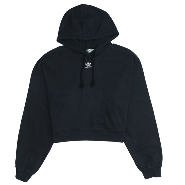 Adidas Black 90's Crop Pullover Hoodie Women's XLarge Vintage