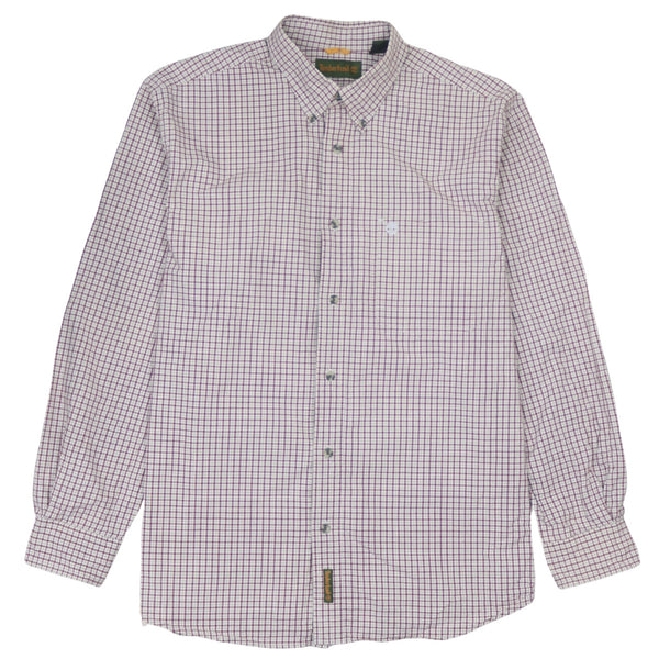 Timberland 90s Vintage Red Long Sleeve Button Up Shirt Men's Large