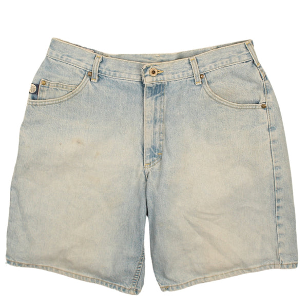 Men's Lee 90's Baggy Blue Chino Jorts Shorts Size 36 Vintage Retro