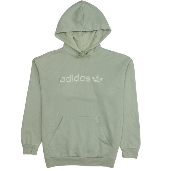 Adidas 90's Spellout Pullover Hoodie Small Green