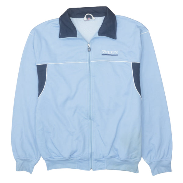 Kappa 90's Lightweight Full Zip Up Sweatshirt Large  Blue