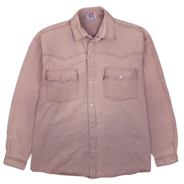 Levi's 90's Long Sleeves Button Up Shirt XLarge Tan Brown