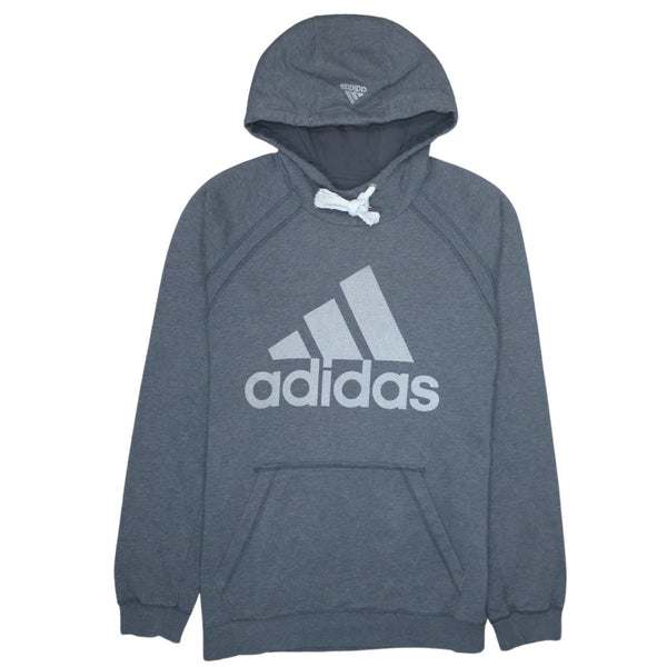 Adidas 90's Spellout Pullover Hoodie Medium  Grey