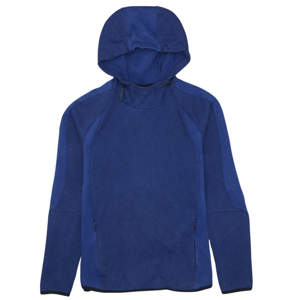 Puma Vintage 90's Pullover Hoodie Small Blue Men's Retro Sweatshirt