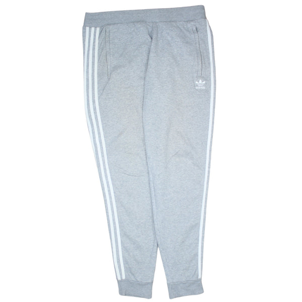 Adidas 90's 3 Stripes Casual Joggers / Sweatpants Large Grey