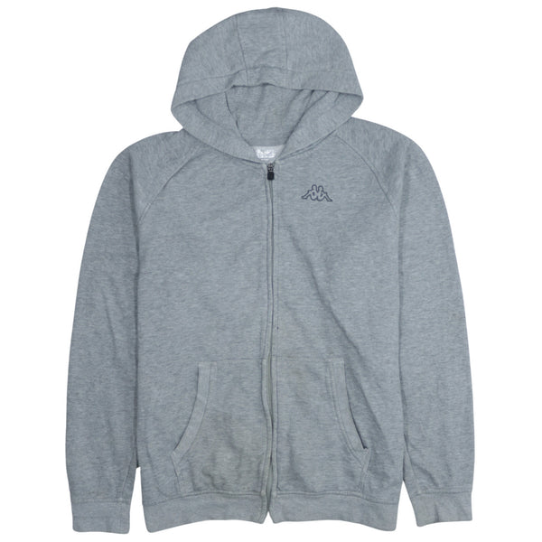 Kappa 90's Lightweight Full Zip Up Hoodie Large Grey