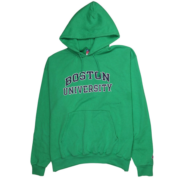 90s Vintage Champion Boston University Green Pullover Hoodie XL