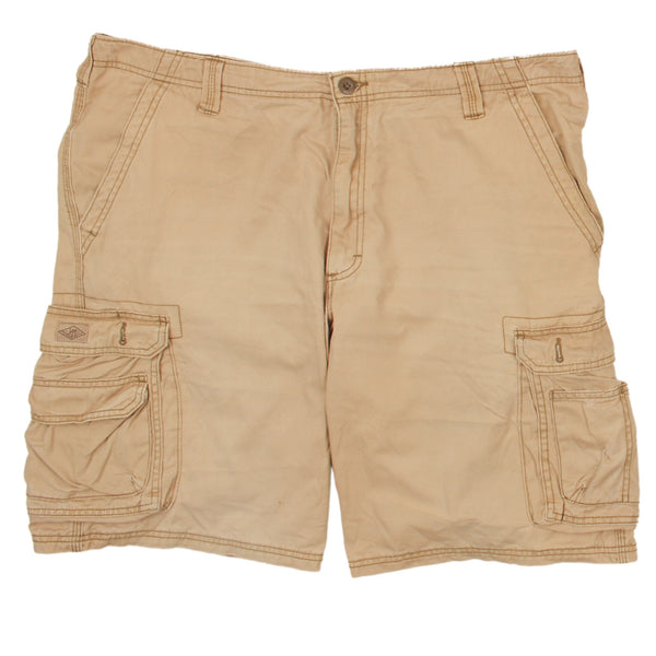 Lee Men's 90's Tan Brown Cargo Shorts Size 40 with Pockets Retro