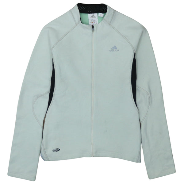 Adidas 90's Vintage Grey Lightweight Full Zip Up Sweatshirt Small