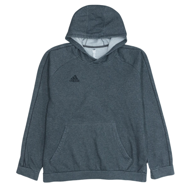 Adidas 90's Grey XLarge Pullover Hoodie with Drawstring Pockets