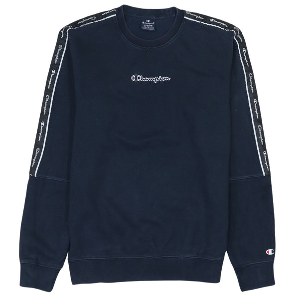 Champion Vintage 90's Lightweight Crew Neck Sweatshirt Men's Medium Navy