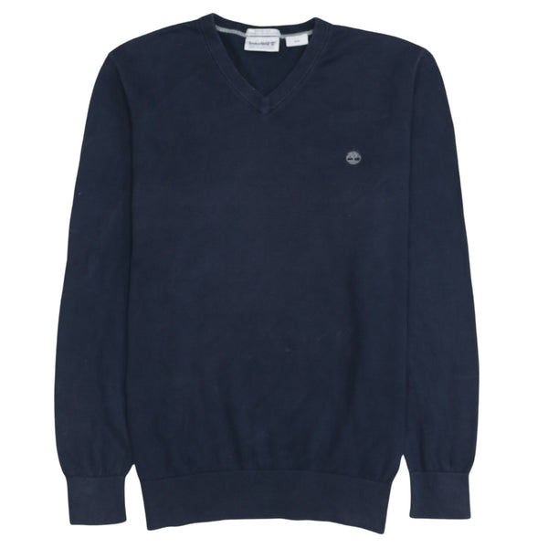 Timberland 90's Lightweight V Neck Sweatshirt Medium Navy Blue